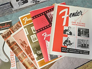 10 Fender Reproduction Catalogs, Various Years